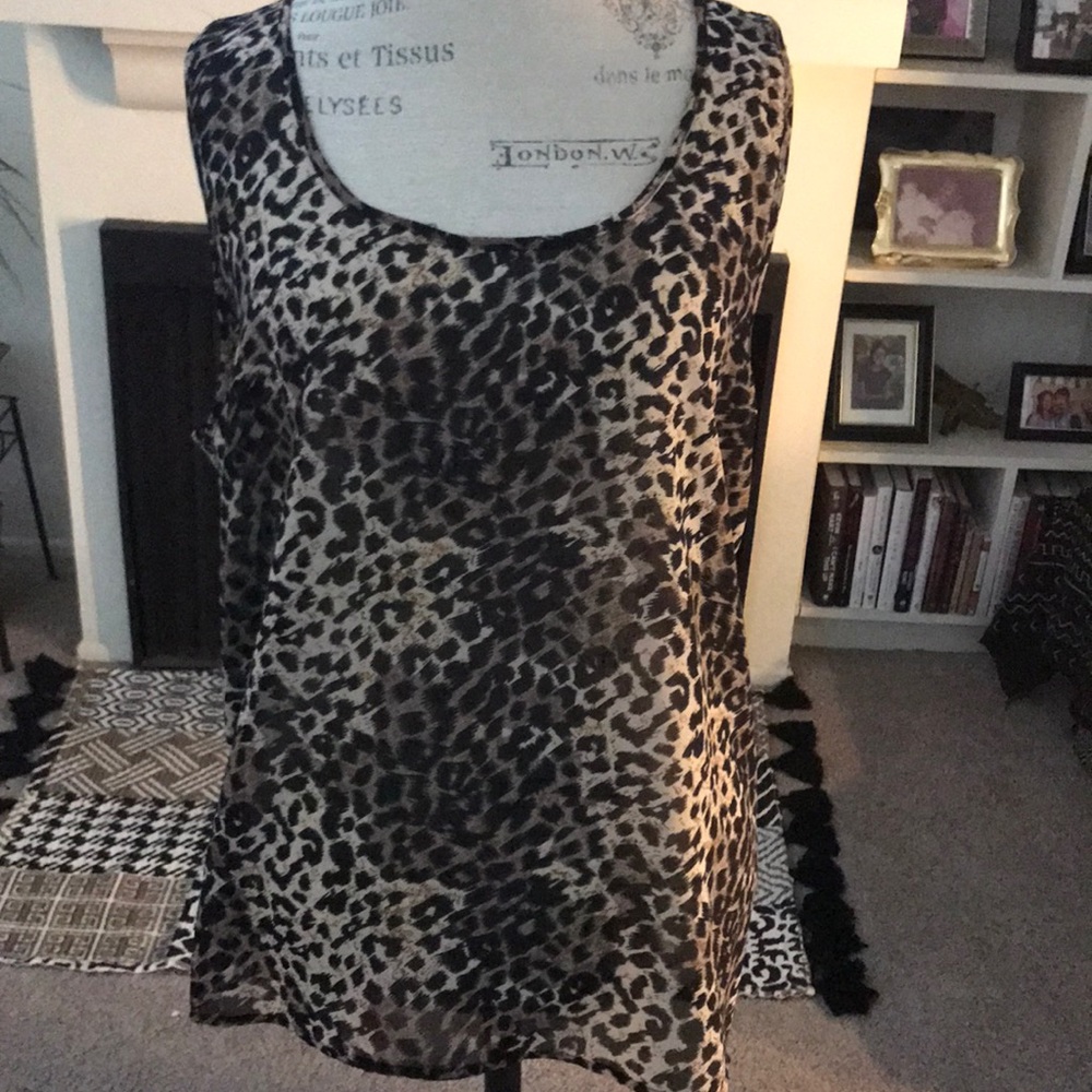 Leopard Print Racer Back Tank Top